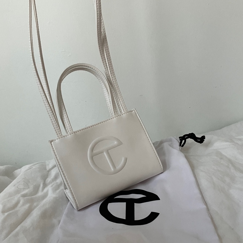 Telfar White Small Shopping Bag